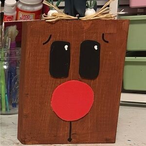 Handcrafted Wooden Reindeer Decor